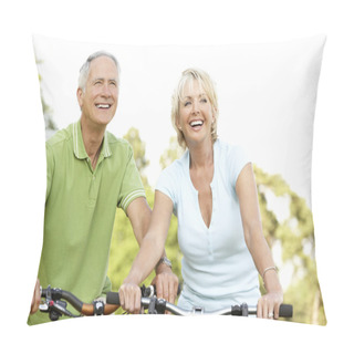 Personality  Mature Couple Riding Bikes Pillow Covers