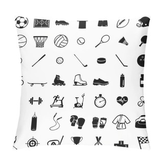 Personality  Set Of 49 Icons For Sports Store Pillow Covers