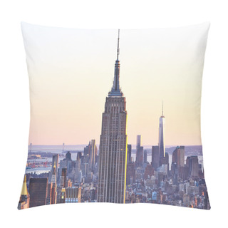 Personality  Manhattan With Empire State Building Pillow Covers