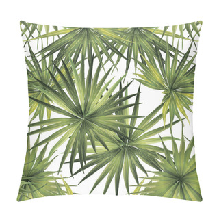 Personality  Palm Monstera Exotic Seamless Pattern.  Pillow Covers