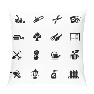 Personality  Gardening Icons -- Black Series Pillow Covers