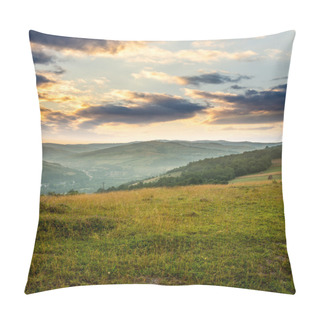 Personality  Field Near Home Slope At Sunrise Pillow Covers