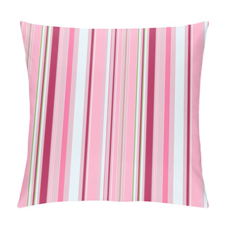 Personality  Bright Seamless Pattern Of Vertical Stripes Of Different Widths. Trendy Striped Print With Stripes Of Pink, Purple, And White. Suitable For Fabrics, Print Materials, Advertising, Or Other Design. Pillow Covers