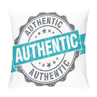 Personality  Authentic Blue Grunge Retro Style Isolated Seal Pillow Covers
