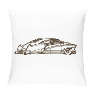 Personality  Vintage Muscle Cars Illustration  Pillow Covers