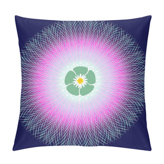 Personality  Blossoming Peyote (Lophophora Williamsii) And Mandala Pillow Covers