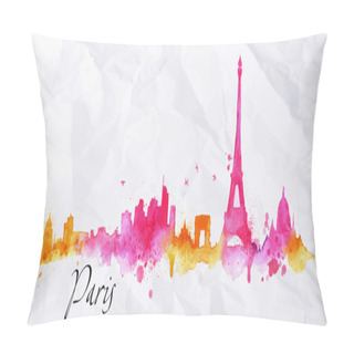 Personality  Silhouette Watercolor Paris Pillow Covers