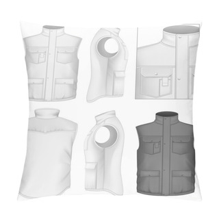 Personality  Men's Bodywarmer Design Templates Pillow Covers