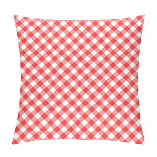 Personality  Red Gingham Seamless Pattern. Pillow Covers