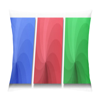 Personality  Set Of Three Backgrounds In RGB Colors Made Of Overlap Petals Of Each Over Pillow Covers