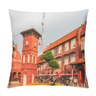 Personality  City Center With Church And Tower-Melaka, Malaysia Pillow Covers