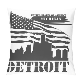 Personality  Michigan, Detroit Label Pillow Covers