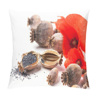 Personality  Poppy Grain And Flowers Pillow Covers