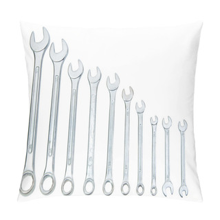 Personality  A Set Of Wrenches On White Isolated Background Pillow Covers