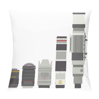 Personality  Photo Optic Lenses Vector Set. Pillow Covers