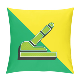 Personality  Brake Green And Yellow Modern 3d Vector Icon Logo Pillow Covers