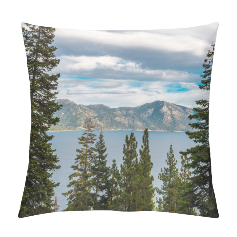 Personality  Views of Lake Tahoe from the Stateline Fire Lookout Trailhead near Crystal Bay pillow covers