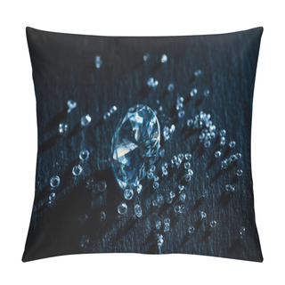 Personality  Big And Small Diamonds On Dark Background Pillow Covers
