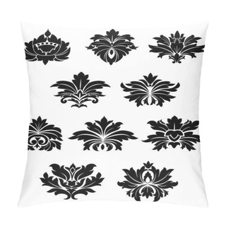 Personality  Lush Black Floral Design Elements Pillow Covers