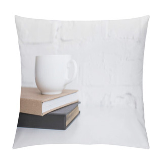 Personality  Cup Of Coffee On Books Pillow Covers