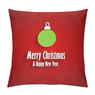Personality  Merry Christmas And Happy New Year Red Greeting Card Pillow Covers