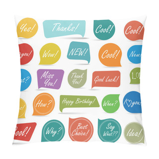 Personality  Colorful Speech Bubbles Collection Pillow Covers