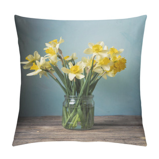 Personality  Amazing Grunge Background With Yellow Flowers Pillow Covers