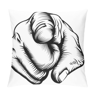 Personality  Hand Pointing At Viewer Pillow Covers