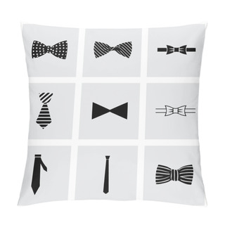 Personality  Vector Bow Ties Icon Set Pillow Covers