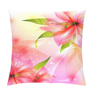 Personality  Abstract Colorful Background With Flowers Pillow Covers