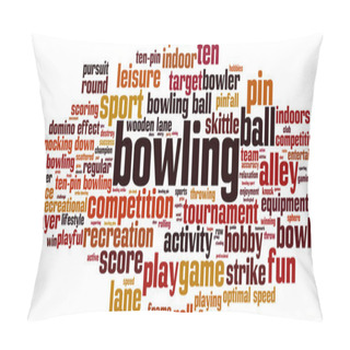 Personality  Bowling Word Cloud Pillow Covers