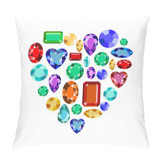 Personality  Vector Gemstone Heart Illustration Pillow Covers