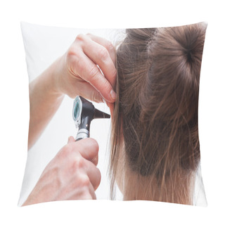 Personality  Ear Examining, Isolated Pillow Covers
