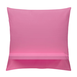 Personality  3d Render Of Pink Empty Shelf. Pillow Covers