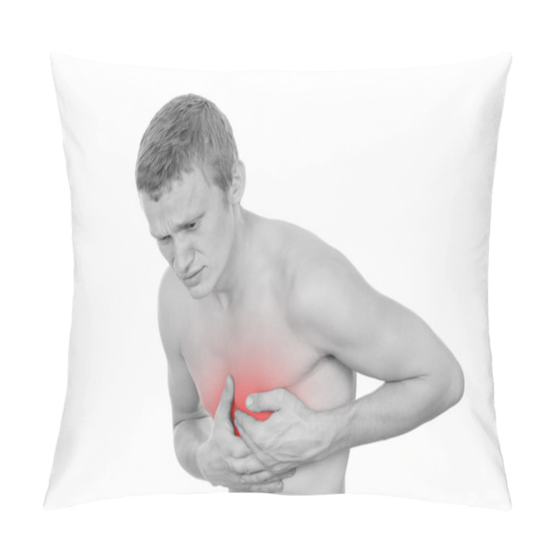 Personality  Male Torso, Pain In My Heart Pillow Covers