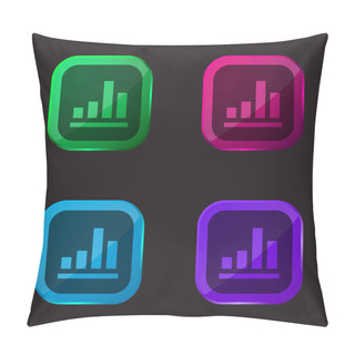 Personality  Apple Four Color Glass Button Icon Pillow Covers