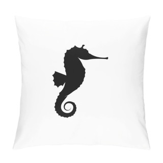 Personality  Sea Horse Illustration Logo Vector Flat Design Pillow Covers