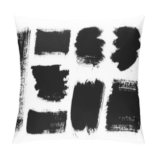 Personality  Brush Strokes. Vector Paintbrush Set. Grunge Design Elements Pillow Covers