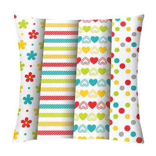 Personality  Seamless Backgrounds With Flowers Pillow Covers