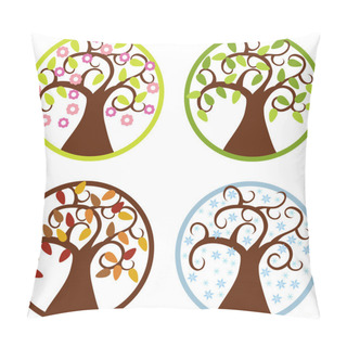 Personality  Color Vector Four Seasons Symbols Pillow Covers