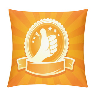 Personality  Hand Thumbs Up Emlbem. Pillow Covers