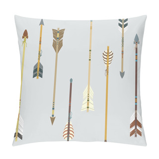 Personality  Vector Set Of Colorful Ethnic Arrows Pillow Covers