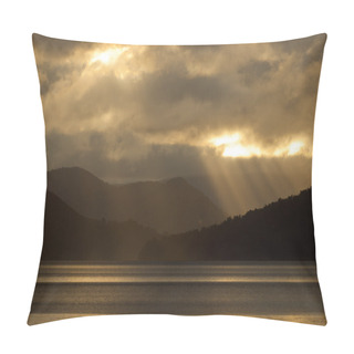 Personality  Sun Through Clouds Over Lake Pillow Covers