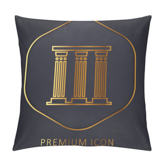 Personality  Ancient Pillar Golden Line Premium Logo Or Icon Pillow Covers