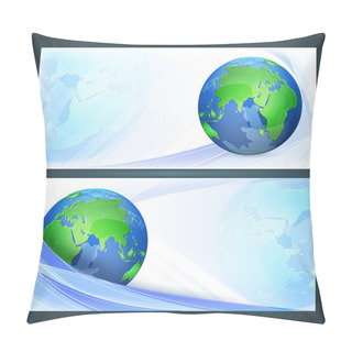 Personality  Stylized Vector Globe. Illustration Pillow Covers