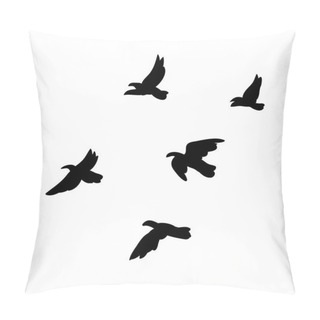 Personality  Black Flying Birds Flock Concept Pillow Covers