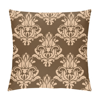 Personality  Brown And Beige Floral Seamless Pattern Pillow Covers