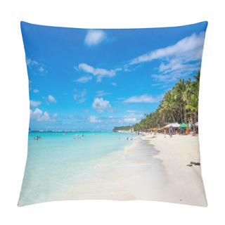 Personality  Yapak, Philippines - November 13, 2016: View Of Boracay Beach. Pillow Covers