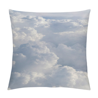 Personality  Aerial View From The Plane Of Fluffy Rain Cloud In Daytime - Cloudscape Pillow Covers