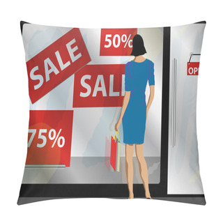 Personality  Window Shopping 1 Pillow Covers